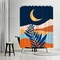 Moonlit Mediterranean by Modern Tropical Shower Curtain 71&#x22; x 74&#x22;